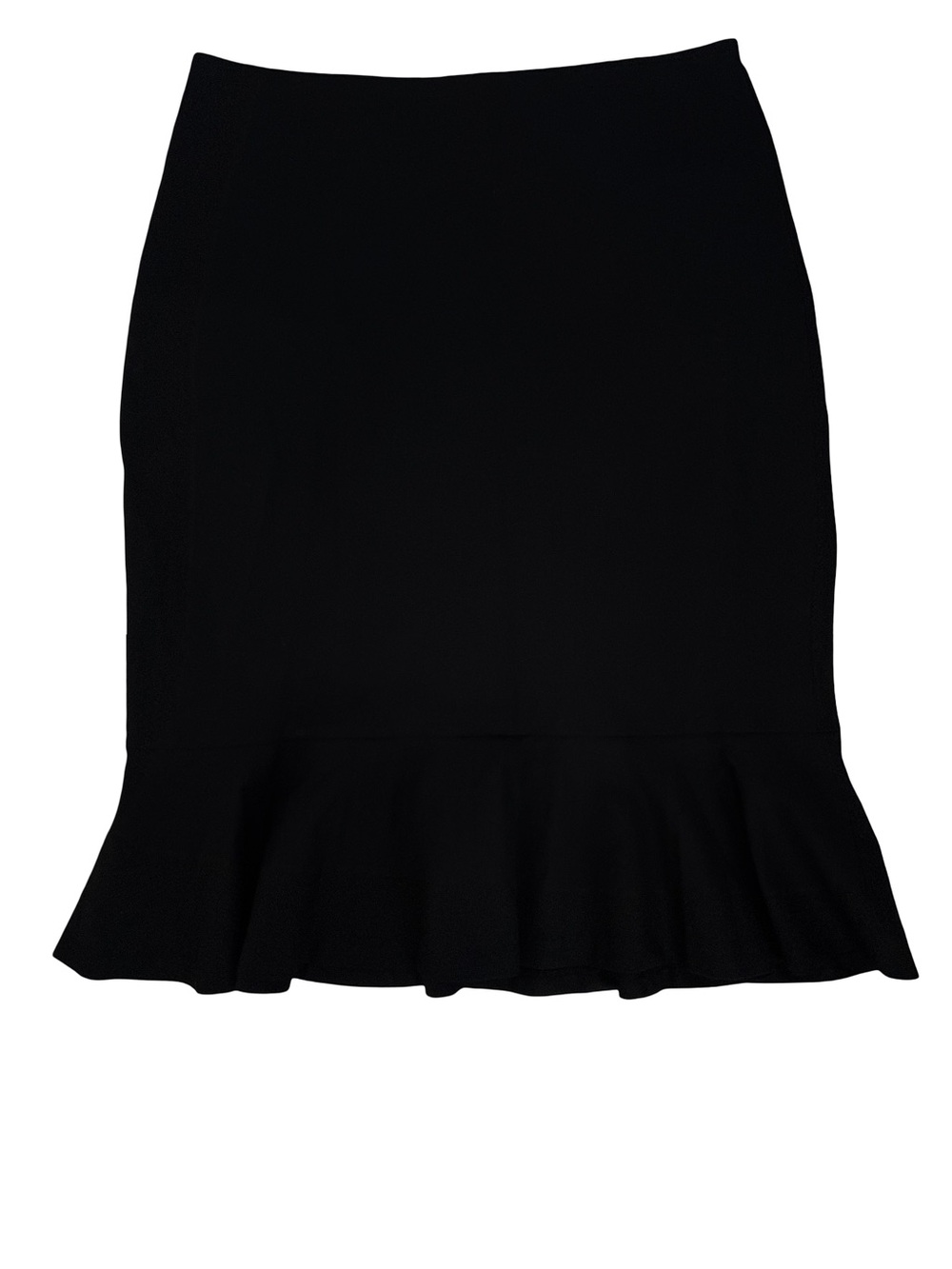 The Limited Black Pencil Skirt with Ruffle Hem